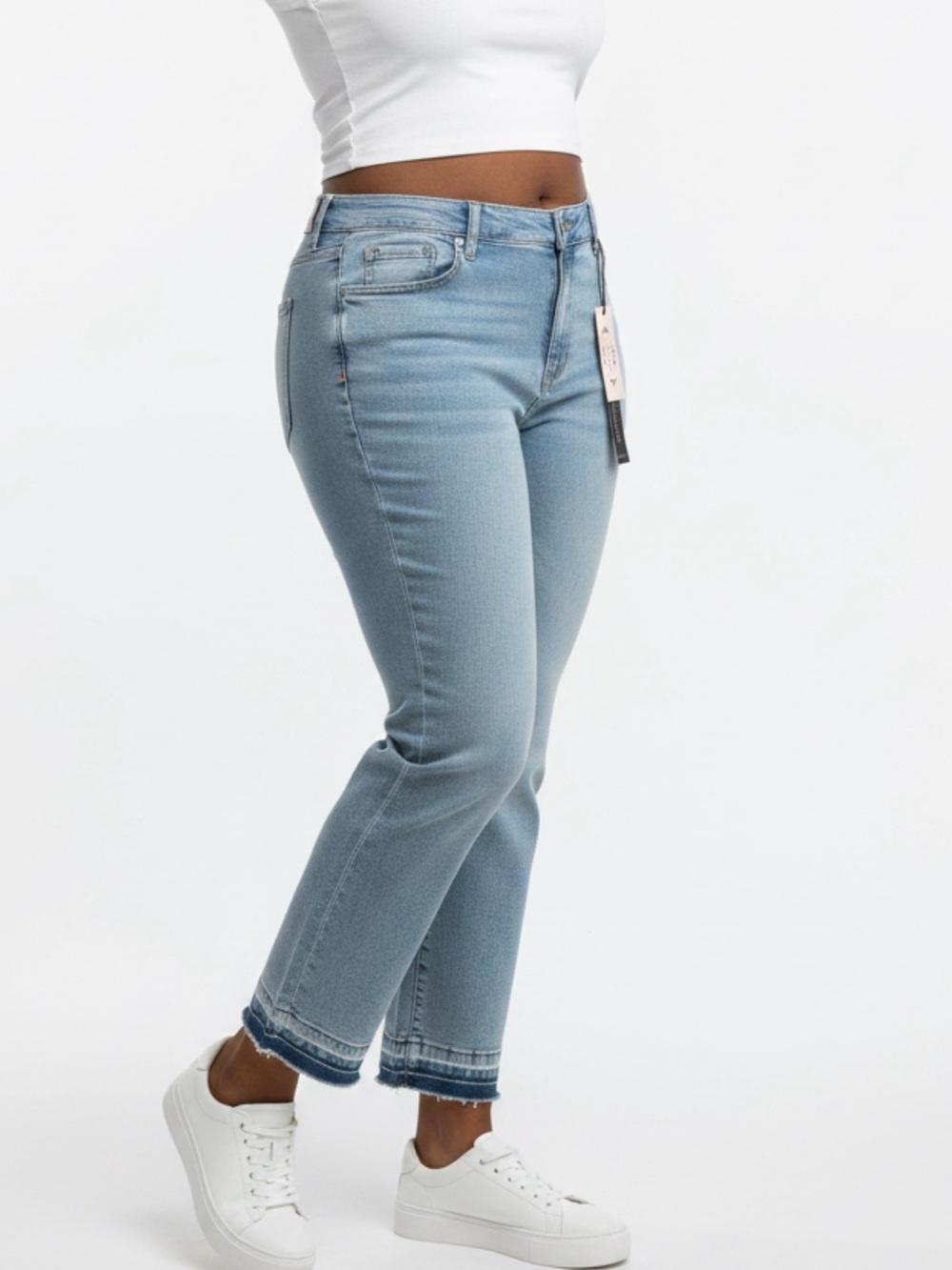 Avenue Light Blue Ankle Crop Jeans